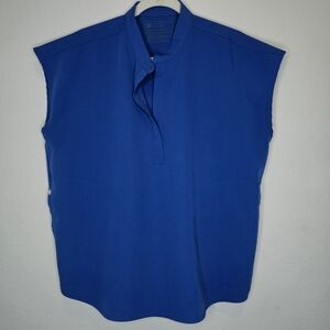 Figs Royal Blue Rafaela Oversized Scrub Top Size M